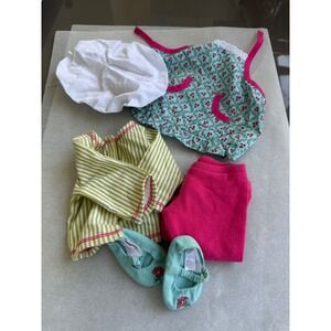 American Girl Doll Chef Outfit Apron Hat Shoes Top Pants‎ AGD Kitchen